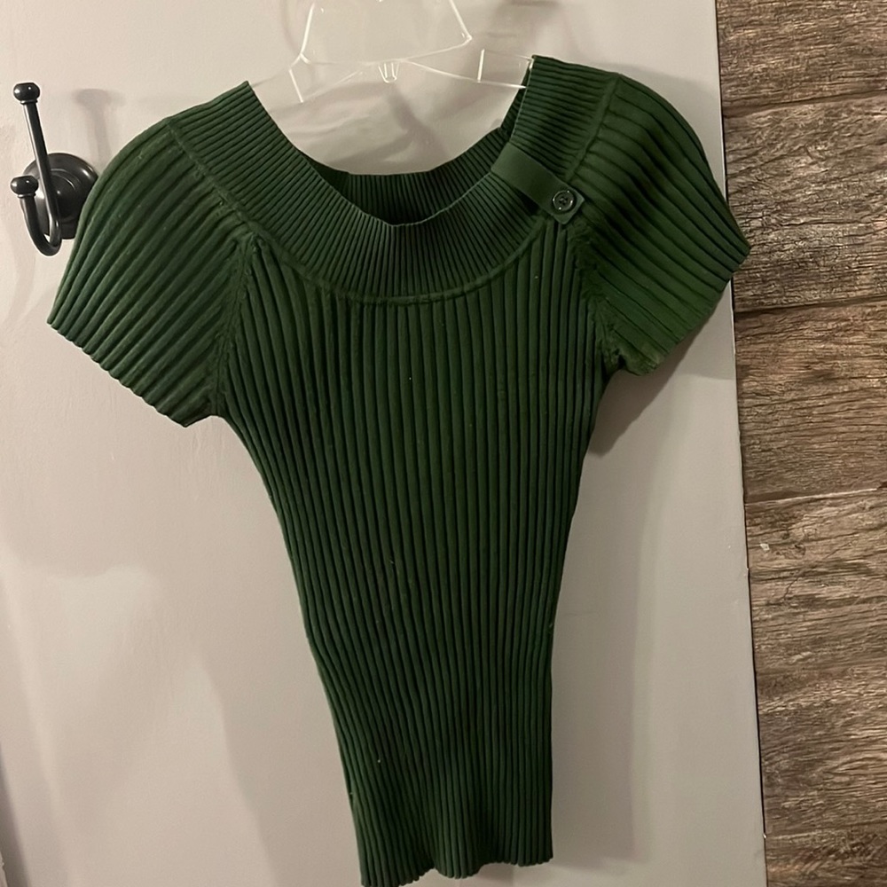 Green stretch dress shirt